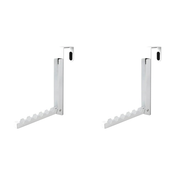 Over the Door Hooks Hanger, Foldable over Drying Laundry Rack for Hanging Clothes with 6 , 2 Pack