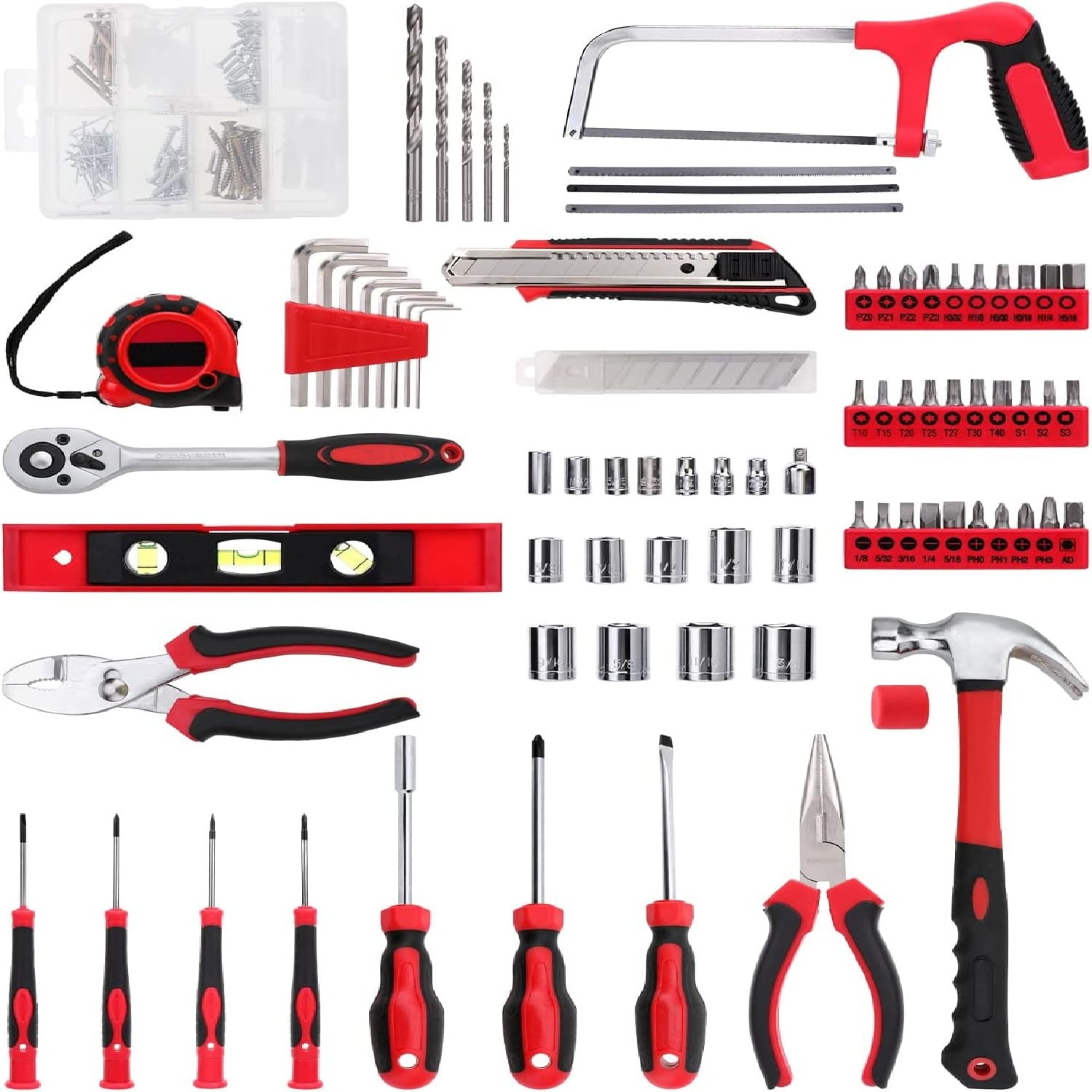 Home Repair Tool Kit - 226 Piece General Home/Auto Repair Tool Set, General Mechanic Tool Set, General Household Tool Kit, Perfect for Homeowner, Diyer, Handyman