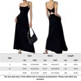 thumbnail image 2 of Vestido De Tirantes Finos Vestido maxi ajustado para mujer Vestido largo elegante Ahueca hacia fuera Traje de vacaciones ajustado Cgtredaw Negro L para Mujer, 2 of 5