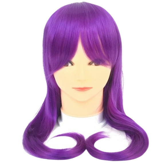 Purple Long Curled Wig