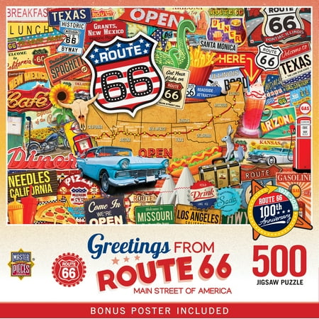 MasterPieces 500 Piece Jigsaw Puzzle - Greetings From Route 66 - 15 x21 price history on PriceWatchPro