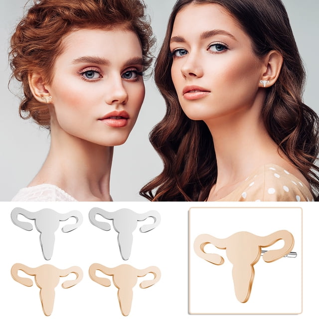 Fiudx Los Colgantes Son Elegantes, Alegres y con Diseño de Útero, Accesorios Duraderos de Acero Inoxidable, Ideales para Banquetes de Boda, Moda Femenina, Regal Perfecto.