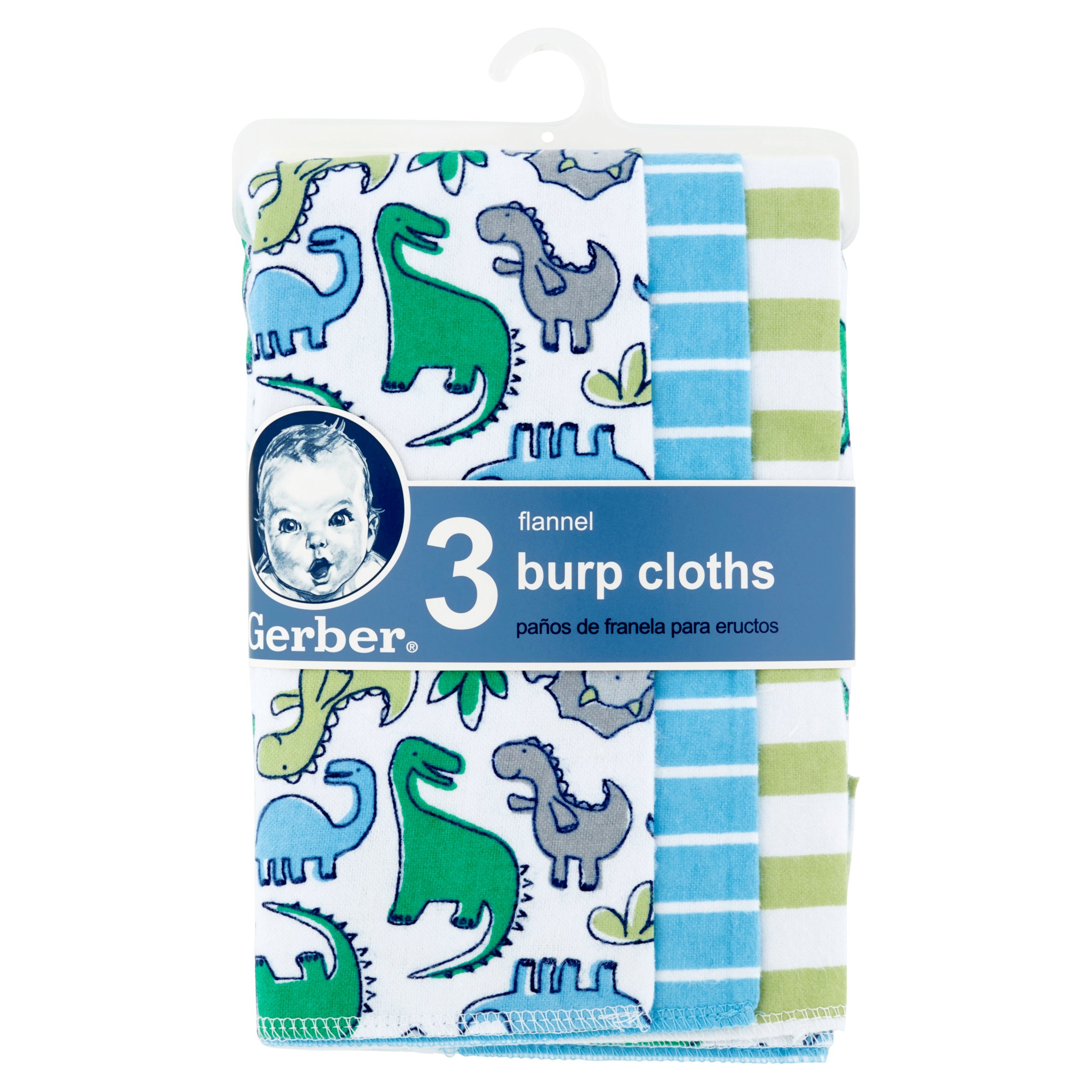 Gerber Flannel Burp Cloths, 6 count