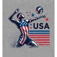 thumbnail image 4 of USA Volleyball Adult Heather Gray Crew Neck Short Sleeve Tee-Medium, 4 of 4
