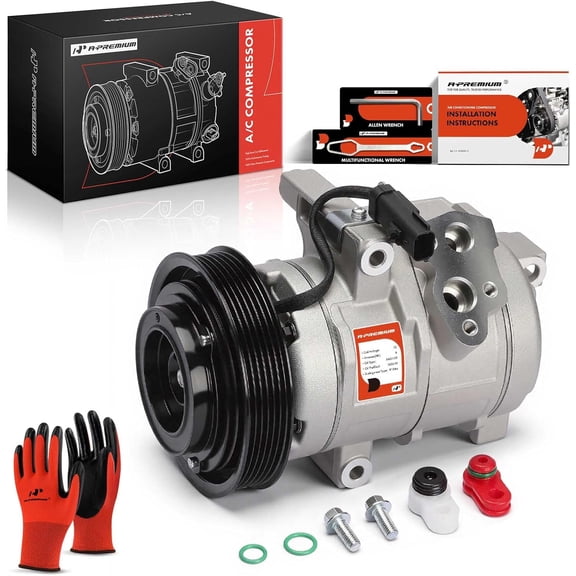 A-Premium AC Compressor with Clutch Compatible with Chrysler 300 2006-2010 Dodge Charger 2006-2010 Magnum 2006-2008 V6 2.7L