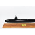 thumbnail image 2 of USS Santa Fe SSN-763 (Black Hull) Submarine Model,Navy,Scale Model,Mahogany,20 inch,LA Class, 2 of 5