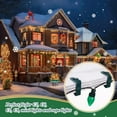 thumbnail image 3 of PYYAN-120 Pcs Christmas Light Clips with Clear Plastic Case Box Outdoor 1 5/8 Inch Gutter Fascia Boards Clips Hanger Plastic String Light Hooks for Outside Roof Gutter Fence Eave (Green), 3 of 4