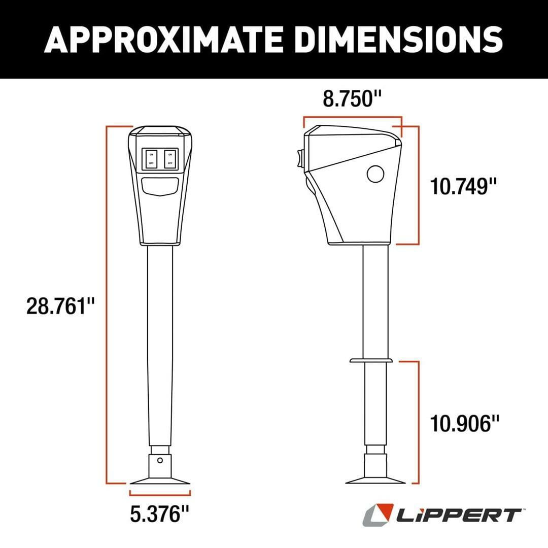 Lippert 285318 Black 3500 lb. Capacity Electric 18