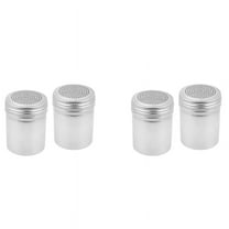 (Set of 4) Dredge Shakers 10 Oz, Stainless Steel Spice Shakers Baking/Cooking