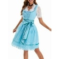thumbnail image 3 of Oktoberfest Outfits for Women Dirndl Dress for German Traditional Bavarian Costume Water Blue XL, 3 of 9