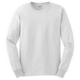 thumbnail image 5 of Gildan Ultra Cotton Men's Long Sleeve T-Shirt, Durable, Crewneck Classic Fit Tee, White, S, 5 of 5
