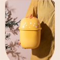thumbnail image 2 of Countertop Trash Can Cute Desktop Trash Can Strawberry TabletopTrash Can Mini Garbage cans for Bedroom Living Room Bathroom Small Wastebasket with Lid (Yellow), 2 of 4
