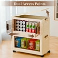 thumbnail image 3 of TINANA Plastic Storage Bins with Lids, 3 Tier 222QT Stackable Storage Containers with Wheels, Folding Closet Organizers for Living Room, Office, Dorm, 3 of 6