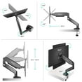 thumbnail image 5 of ONKRON Monitor Arm Desk Mount for 13”-32” Monitors up to 17.6 lbs, Gas Spring, VESA 75x75 / 100x100, 5 of 13