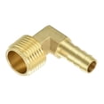 thumbnail image 3 of Brass Hose Barbed Elbow Fitting, 3/8" Barbx1/2" NPT Male 90 Degree, 3 of 6