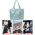 thumbnail image 2 of Bolso de hombro para mujer Bolso mensajero impermeable de gran capacidad (verde perla), 2 of 8