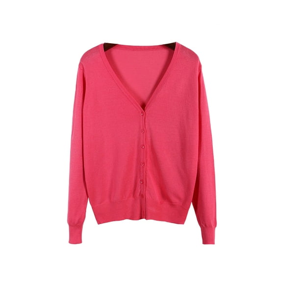 Sexy Dance Women Outwear V Neck Coat Long Sleeve Cardigan Sweater Cozy Jacket Autumn Watermelon Red 4XL