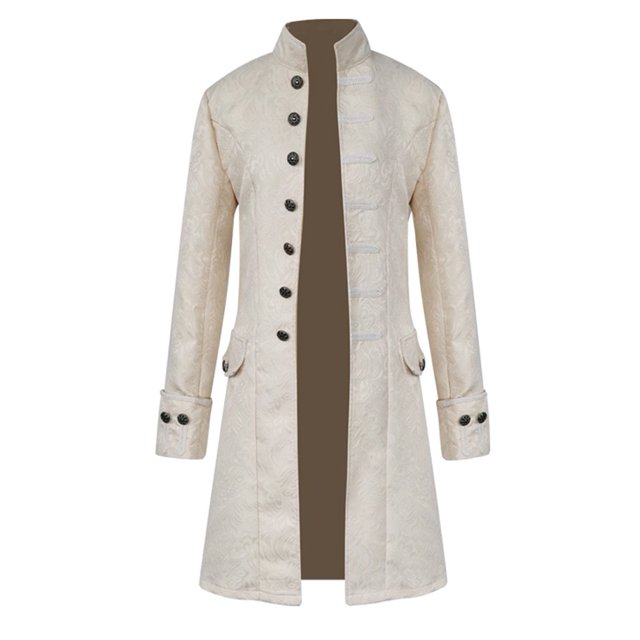 Chaqueta H&ZY Steampunk Vintage Gothic White para hombre