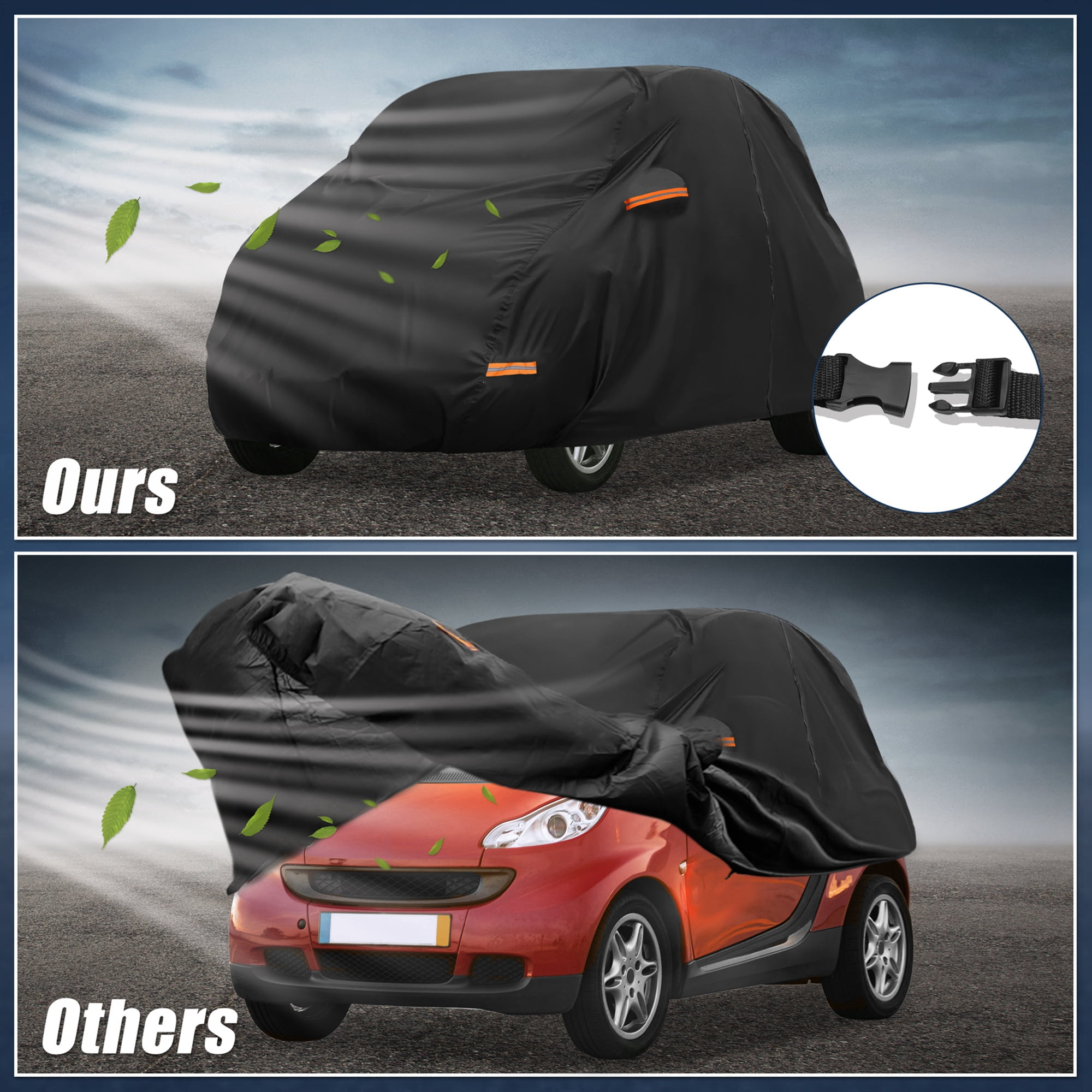 Unique Bargains 210D-PU Car Cover for Smart Fortwo 2007-2025