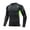 Green, variant on Men's Compression Shirts Long Sleeve Workout Rash Guard Athletic Baselayer Undershirt Gear Tshirt