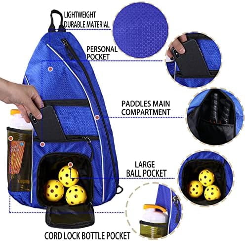 Pickleball Bag - Pickleball Bags for Women Men - Pickleball Backpack - Travel Pickleball Paddle Case, Pickle Ball Bag for Pickleball Paddle Tennis Racket, Protable Pickleball Sling Bag