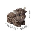 thumbnail image 3 of Xecvkr Cow Resin Statue Scottish Highland Cattle Lifelike Standing Lying Posture Four Colors Tabletop Decor 1 Piece, 3 of 7