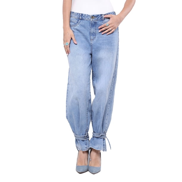 Pantalón Recto Tiro Alto Mezclilla 100% Algodón Jeans Dama
