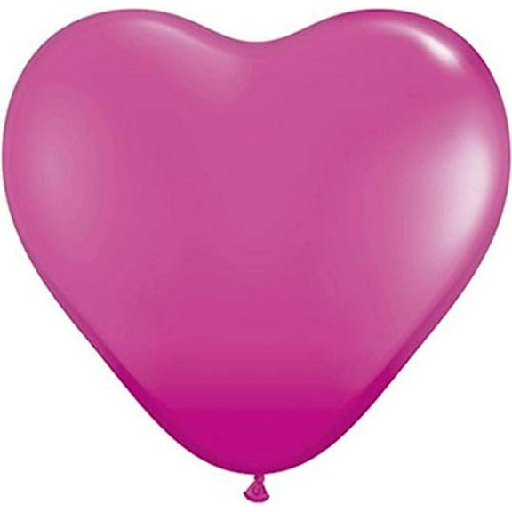 Qualatex 30215-Q Hearts - Wild Berry, 15", Pink