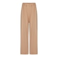 thumbnail image 3 of Lmnyox Wide Leg Trousers for Women Soft High Waist Palazzo Pants Fall Flowy Lounge Pants with Pocket, 3 of 6
