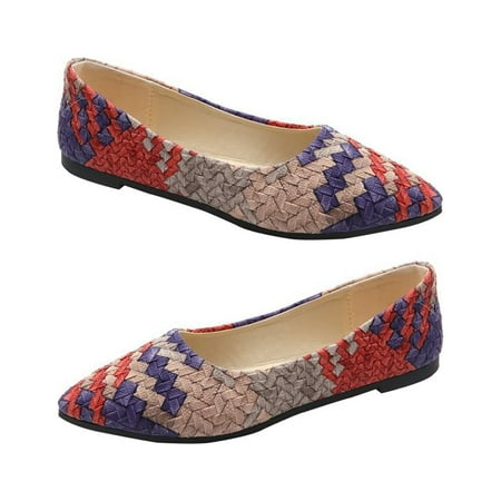

1 Pair Simple Style Flat Sole Shoes Breathable Shoes Casual Loafers Slip-ons
