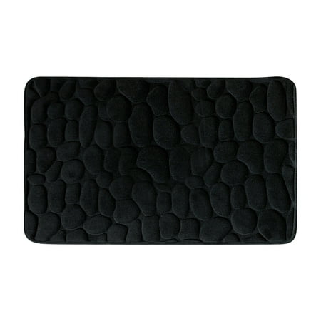 TIHLMK Clearance Embossed Bathroom Bath Mat Non-slip Carpets In Wash Basin Bathtub Side Floor Rug Shower Room Doormat Memory Foam Pad