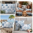 thumbnail image 5 of Navy Blue Grey Coastal Outdoor Pillow Covers,Waterproof Decorative Throw Pillowcases Set of 2,Sea Turtle Nautical Coral Summer Beach Couch Cushion Cases with Zipper for Outside Patio Sofa 20"x12", 5 of 8