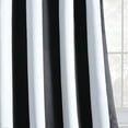 thumbnail image 3 of Awning Black & Fog White Stripe Grommet Blackout Room Darkening Curtain(1 Panel), Awning Black & Fog White, 50W X 96L, 3 of 6
