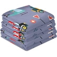 thumbnail image 7 of Cartoon Rescue Car Team Dish Towels 4 Pack, Helicopter Police Car Washable Tea Towels Dishcloths Lint-Free 18x28 Inch Fast Drying for Kitchen Restaurant Bar Clean, 7 of 7