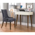 thumbnail image 4 of Home Fare Mid-Century Modern Mini Desk in Off White, 4 of 8