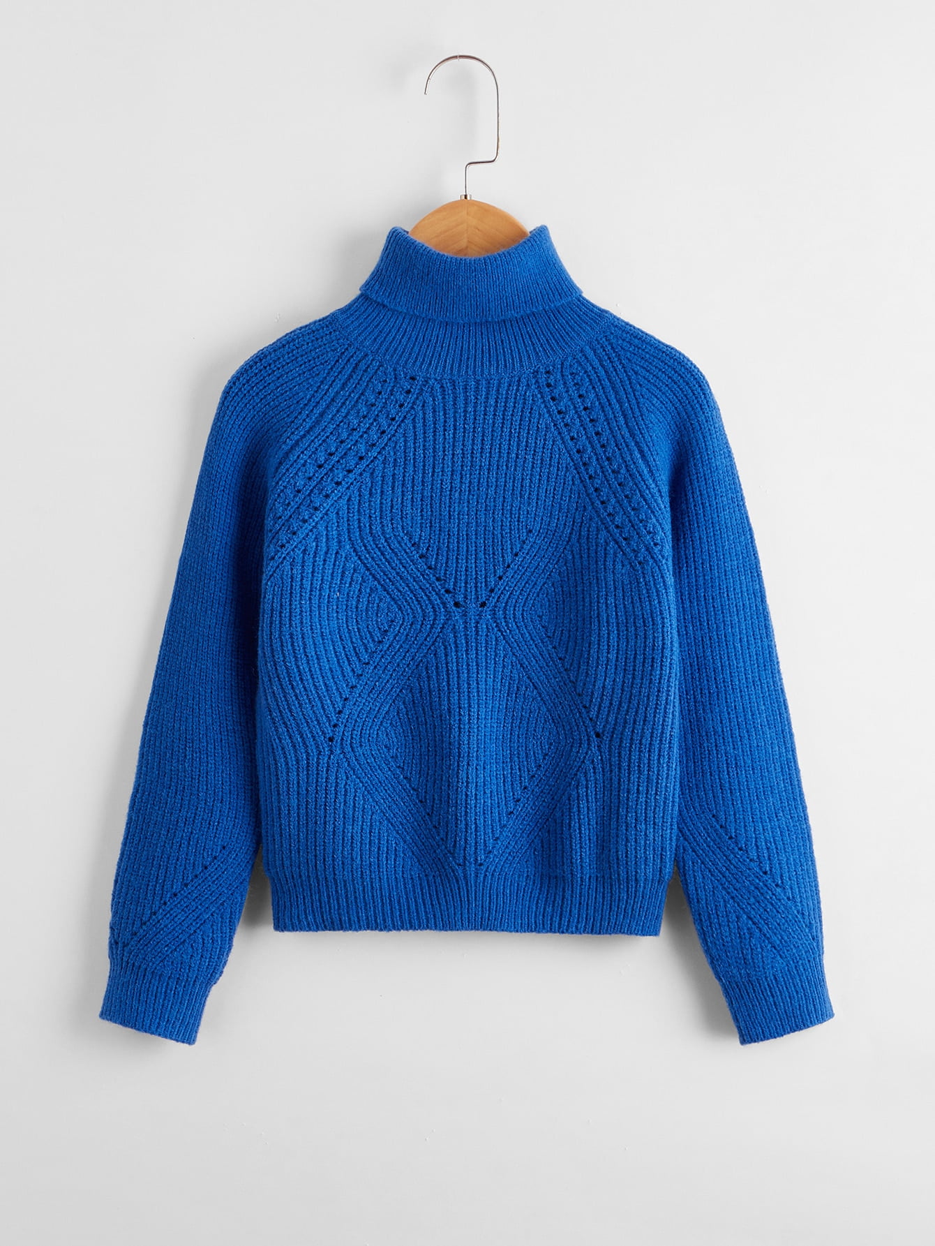 royal blue turtleneck sweater