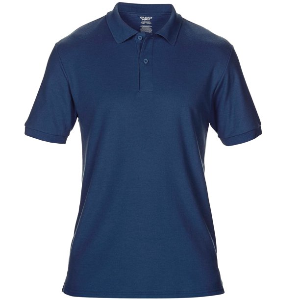 Gildan - Polo de manga corta de deporte Doble Pique para caballero/hombre de primera Modelo Performance - Verano/ Vacaciones (Azul marino)