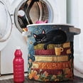 thumbnail image 7 of Darzheoy Collapsible Laundry Basket, Collapsible Embroidered Decorative Laundry Hamper with Lid, Dirty Clothes Storage Organizer for Bedroom, Bathroom, Closet, Dorm, Apartment, 7 of 7