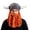 Orange, variant on Knit Hat with Horns and Detachable Beard Funny Handmade Crochet Beanie for Festival Costume