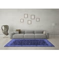 thumbnail image 3 of Ahgly Company Machine Washable Indoor Rectangle Persian Blue Traditional Area Rugs, 2' x 5', 3 of 4