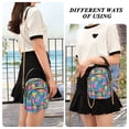 thumbnail image 6 of FORMRS Crossbody Bag for Women Quilted Travel Shoulder Cell Phone Purse with Chain Strap Handbag, Colorful Geometric Pattern, 6 of 7
