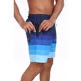 thumbnail image 4 of Mowujeit Mens Swim Trunks with Zipper Pockets Quick Dry Liner Bathing Suit-stripe S, 4 of 9