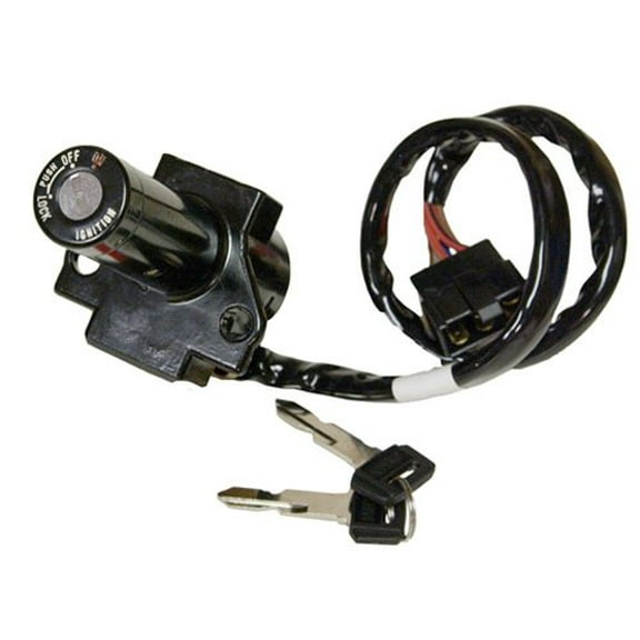 Emgo Ignition Switch for Honda Street Bikes - OEM Style Replacement with 2 Keys Included (40-15840)