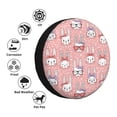 thumbnail image 4 of Pofeuu Girl Rabbit Print Spare Tire Wheel Cover for Car Truck SUV Camper Universal Fit Spare Tire Cover RV Spare Tire Covers-15 inch, 4 of 6