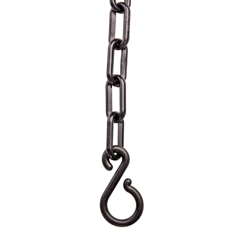 US Weight Chainboss 2" x 25' Black Plastic Safety Chain with SunShield UV Resistant Technology