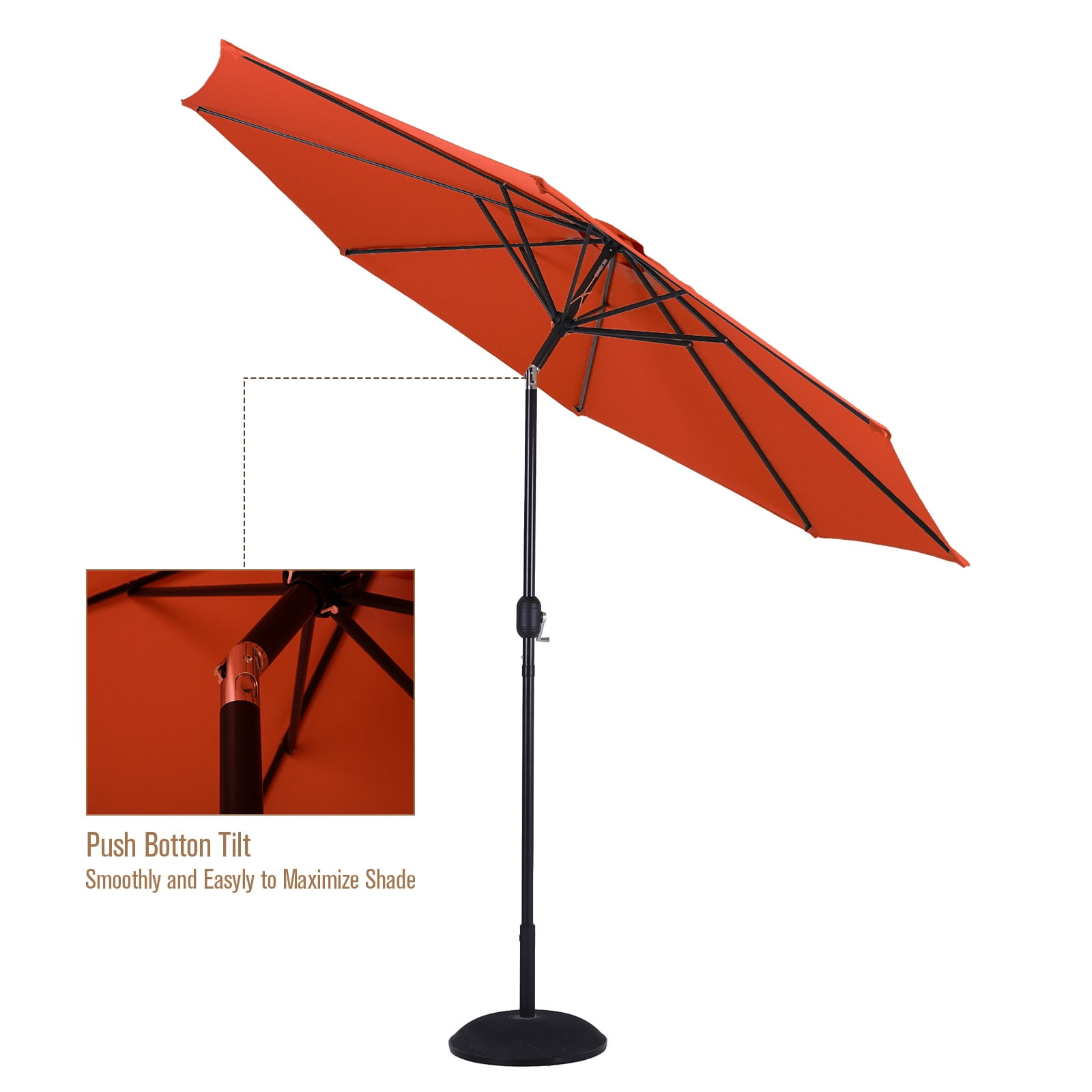 Summit Living 10ft Patio Umbrella with 8 Sturdy Ribs Outdoor Summit Living 10ft Patio Umbrella with 8 Sturdy Ribs Outdoor