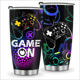 thumbnail image 3 of Taza para juegos de acero inoxidable de 20 oz, vaso aislante para jugadores, para niños adolescentes (estilo 4), 3 of 9