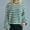 #4Green, variant on Byworldtasic Women's Oversized Sweatshirt Knit Striped Drop Shoulder Sweatshirt Crew Neck Long Sleeve Sweater