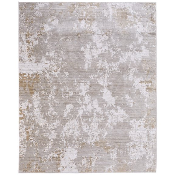 Feizy Sonora Modern Abstract, Gray/Ivory/Brown, 2' x 3' Accent Rug, Easy Care Stain Resistant Fade Resistant, Area Rug for Living Room and Bedroom