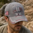 thumbnail image 3 of JULMCOMO 9/11 Memorial Patriotic Baseball Cap 25th Anniversary Never Forget American Flag Adjustable Hat 2001-2026 Baseball Cap for Women Men G, 3 of 6